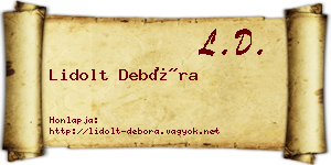 Lidolt Debóra névjegykártya